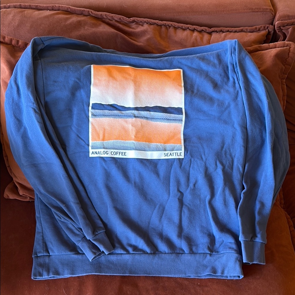 Analog Coffee Alternative Blue Fleece Sweatshirt crewneck